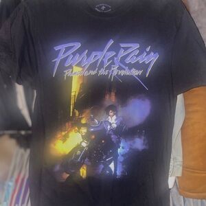 Prince Purple Rain Graphic Tee - Black
